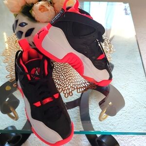 Jordan - 6.5 Y, Air Jumpman Two Trey, Black, White, Neon.